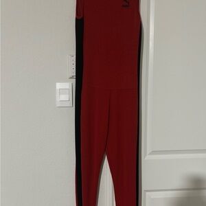 Puma Women's Bold Red and Black Jumpsuit
